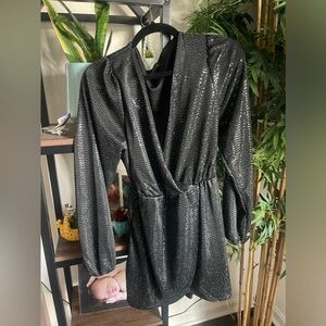 Black sparkly night out dress